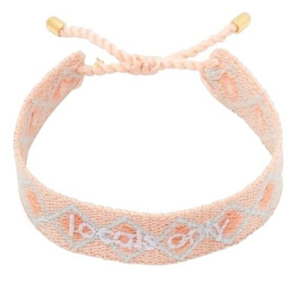 Gorjana Pink Mix Woven Locals Only Slider Bracelet - Picture 1 of 6